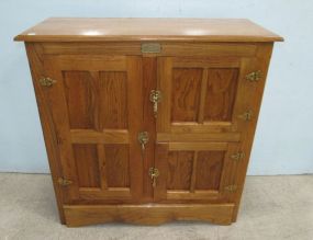 White Clad Reproduction Oak Icebox Cabinet