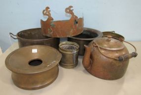 Seven Pieces of Copper Decor