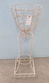White Wrought Iron Planter