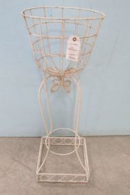 White Wrought Iron Planter