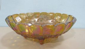 Carnival Glass Footed Bowl