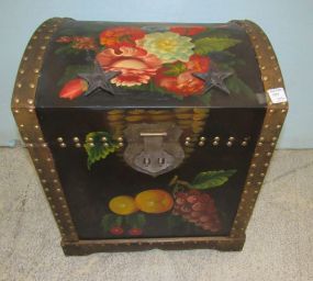 Handpainted Wood Storage Trunk
