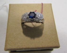 Large Blue Center Stone