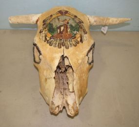 Hand Painted Native American  Style Cow Skulls
