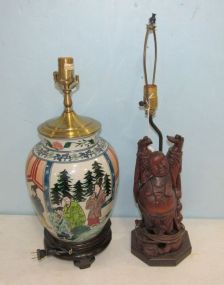 Two Asian Design Decor Lamps