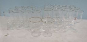 Twenty Six Lenox Gold Rim Stemware