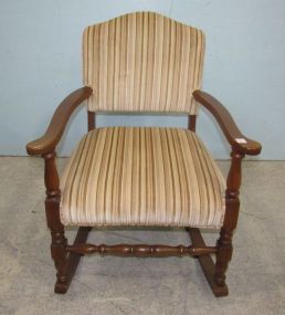 Vintage Upholstered Rocking Chair