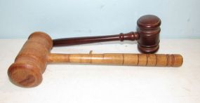 Two Wood Judge Gavels