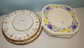 Eight "Devon" Plates and Royal Crown Derby Plates