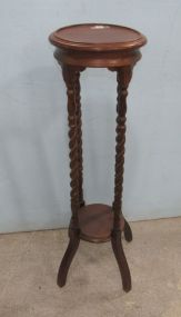 Wood Barley Twist Pedestal