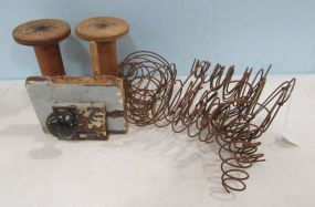 Wood Spools, Sofa Springs, Old Door Knobs