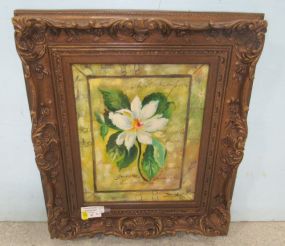 Framed Gardenia Giclee Signed "Terny"