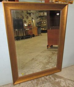 Ethan Allen Gold Color Framed Beveled Mirror