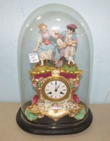Hand Painted Porcelain Mantle Clock
