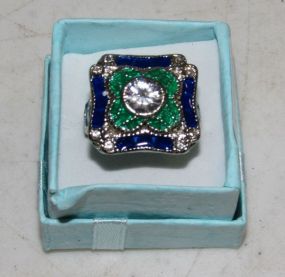 Multi Stone Color Dinner Ring