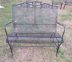 Black Wrought Iron Glider