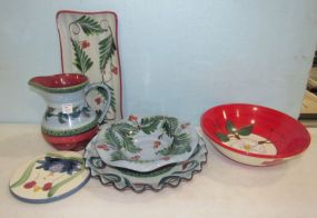 Six Hand Painted Gail Pittman Pottery