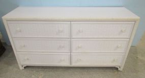 Lea Furniture Co. White Wicker Style Dresser