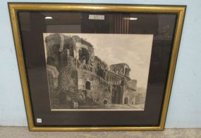 Framed Veduta Degl' Avani Delle Torri Di Belisario Print