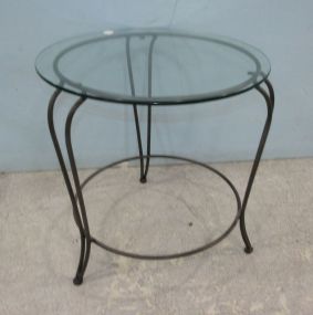 Modern Round Glass Side Table
