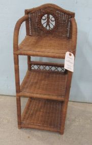 Small Wicker Three Shelf Display
