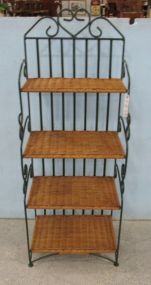 Modern Woven Metal Bakers Rack