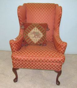 Upholstered Wing Back Arm Chair