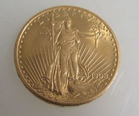 1908 Saint-Gaudens $20 Gold Coin