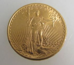 1922 Saint-Gaudens $20 Gold Coin