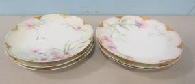 Six Hand Painted Haviland Salad Plates