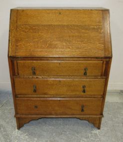 Vintage Oak Secretary Desk