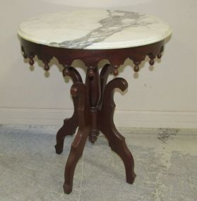 Victorian Style Round Marble Top Table