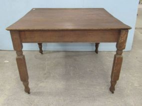 Vintage Oak Square Kitchen Table