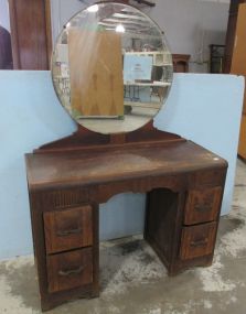 Depression Era Walnut Vanity