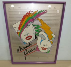 1986 New Orleans Marti Gras Poster