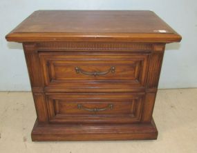 Two Drawer Modern Nightstand