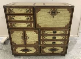 Drexel "Oxford Square" Campaign Style Desk/Chest