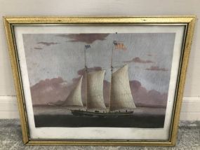 "Hudson" Print framed