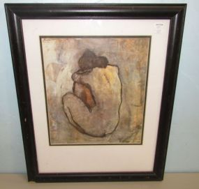 Piscasso "Blue Nude" Framed Print