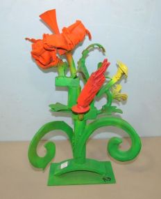 Richard McKey Metal Artwork "Painted Flowers"