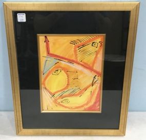 Richard McKey Abstract Painting "Fish"