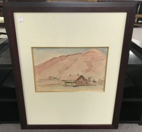 Marie Hull Pencil and Watercolor "Colorado"