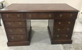 English Two Pedestal Writing Desk