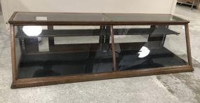 Large Oak Slant Front Showcase