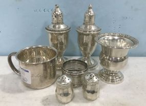 Sterling Salt & Peppers, Baby cup, Urn, Napkin Ring
