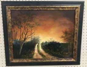 "Country Road At Sunset" Painting by Regina Burckel