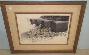 "By the Tracks" Killdeer Signed and Numbered Lithograph