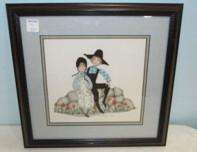 "Happy Together" Framed Needlework