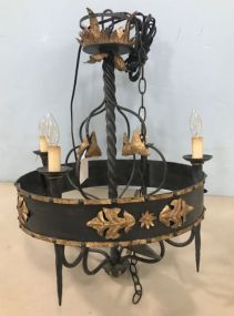 Metal Black and Gold Decor Light Fixture