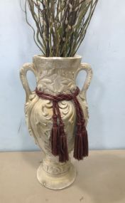 Ornate Plaster Urn Planter